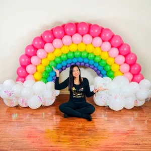 Balloon Sculptures Rainbow Colors