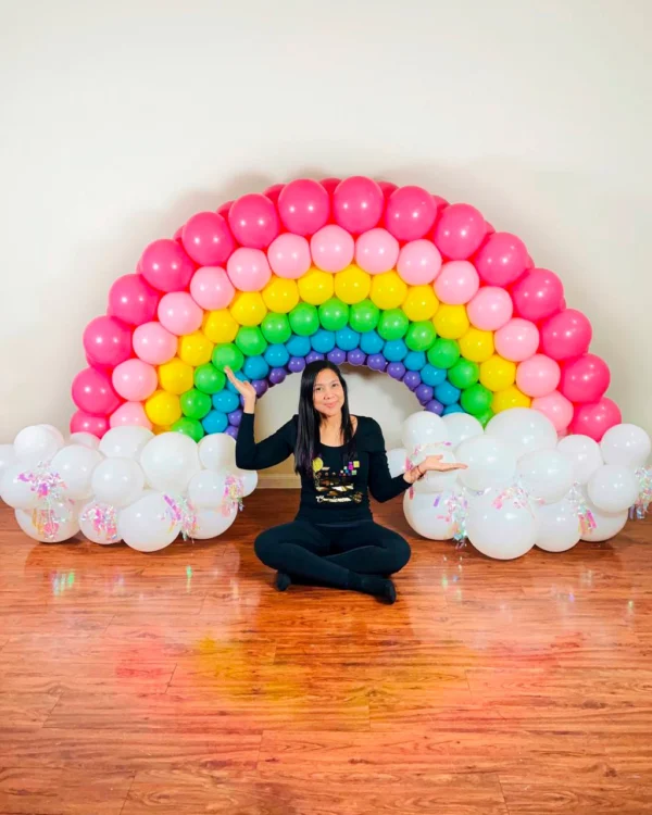 Balloon Sculptures Rainbow Colors